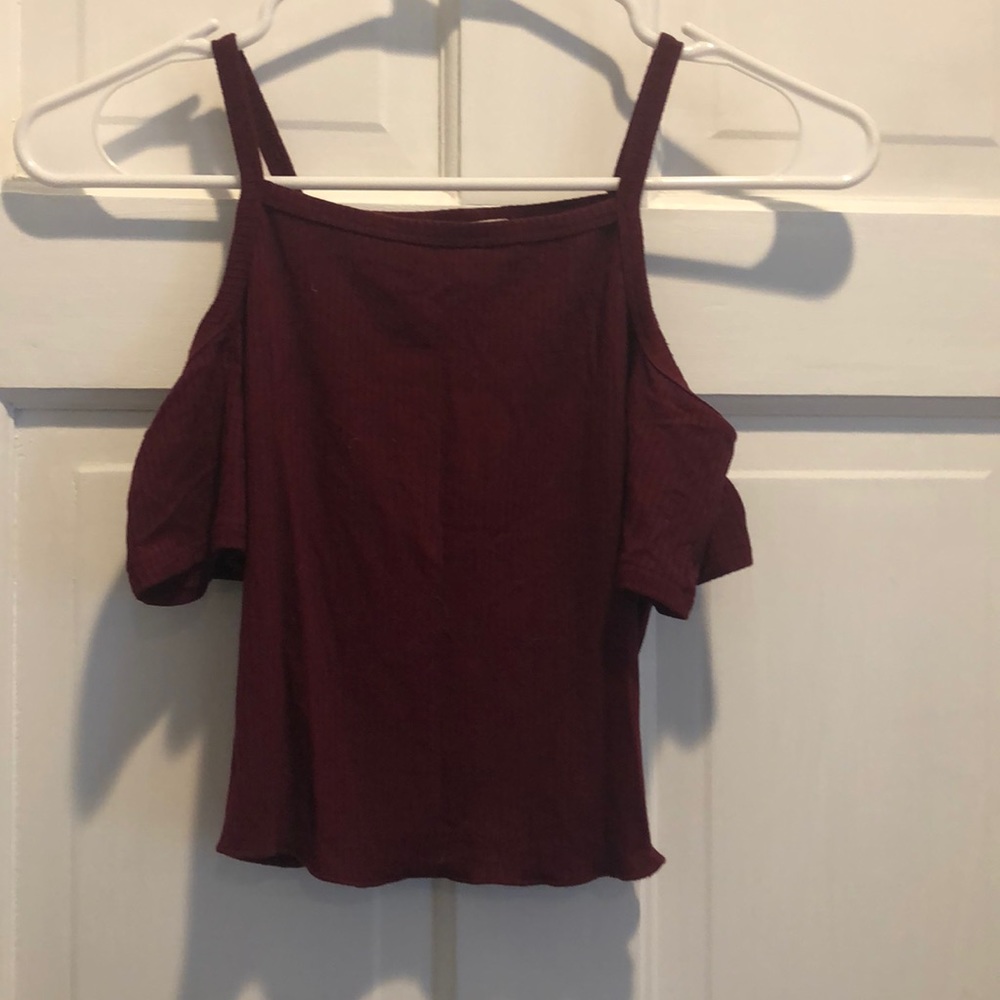Maroon crop top
